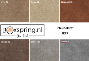 Boxspring MAGNA - Niet verstelbaar - Meubelstof JEEP