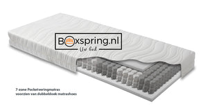 Doorsnede matras Hotelbed PRINCETON - Eénpersoons - Incl. Pocketvering matras - Meubelstof Figaro