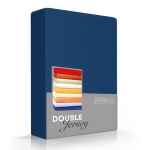 Hoeslaken Double - Jersey - Marine