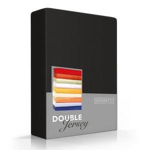 Hoeslaken Double - Jersey - Zwart