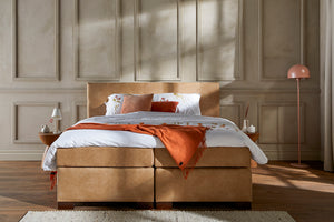 Boxspring MAGNA - Niet verstelbaar - Meubelstof JEEP